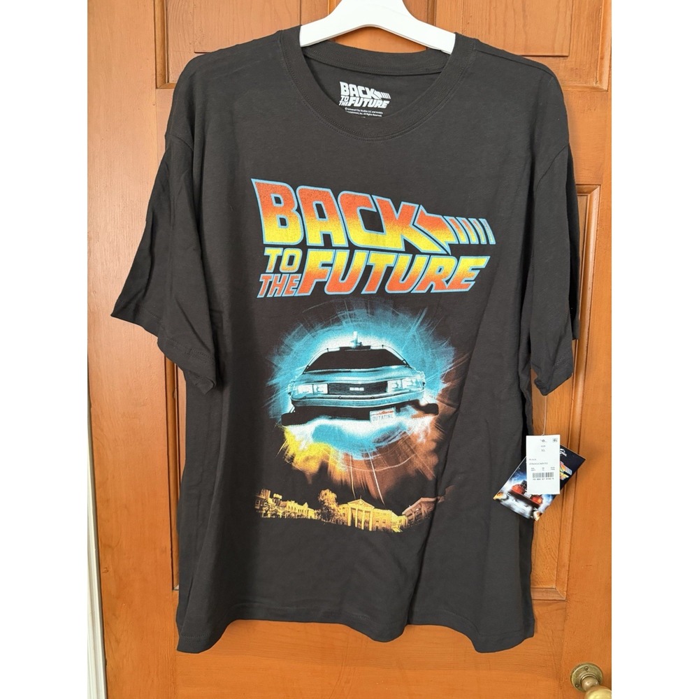 Men's Back To The Future Black Short Sleeve Graphic T-Shirt Size XL NWT